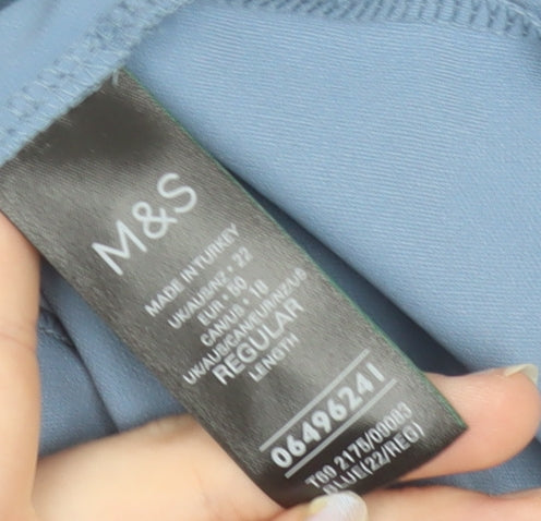 Marks & Spencer Women Blue Size 22 Kaftan Dress
