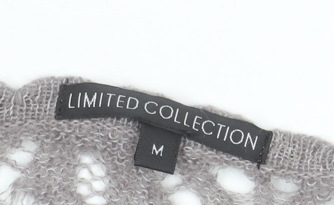 Marks & Spencer Women’s Grey Open-Knit Wrap Jumper M