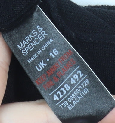 Marks & Spencer Women’s Black Studded Pullover Jumper Size 16