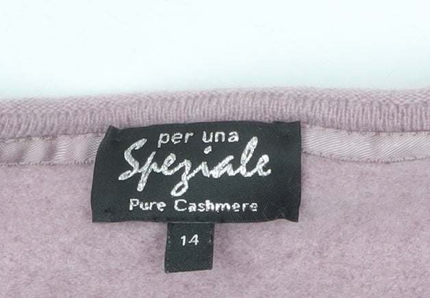 Marks and Spencer Women’s Purple Cashmere Cardigan Size 14