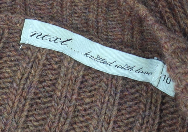 Next Women’s Brown Wool Blend Long Sleeve Jumper Dress Size 10
