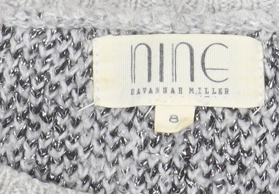 Additional view of Nine by Savannah Miller Grey Leopard Print Women's Jumper, size 8