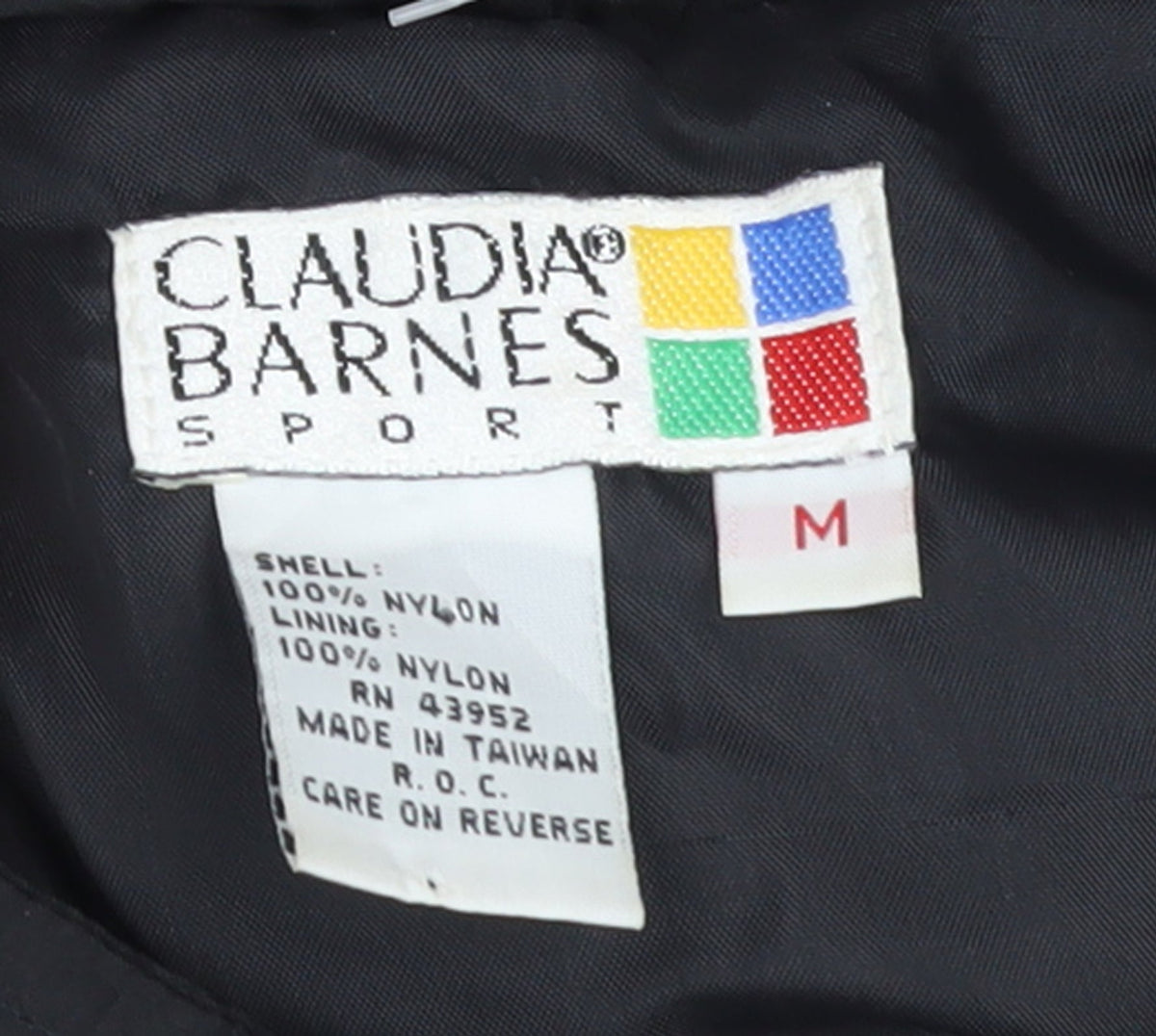 Claudia Barnes Sport Men's Black M Nylon Hooded Windbreaker Jacket