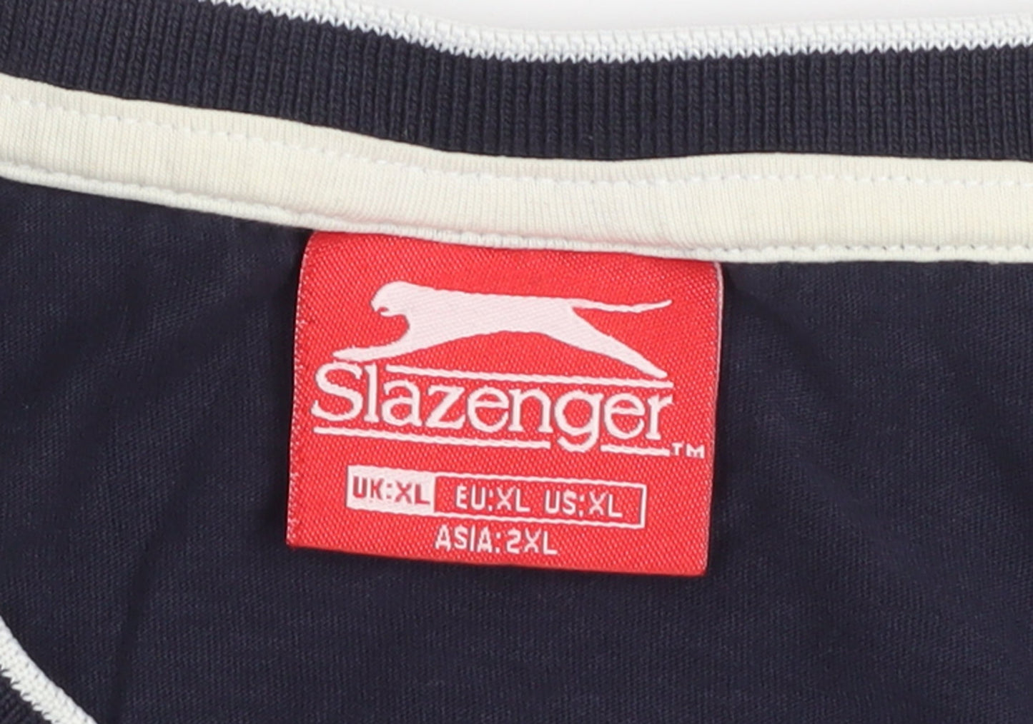 Slazenger Mens Blue XL Crew Neck Cotton T-Shirt