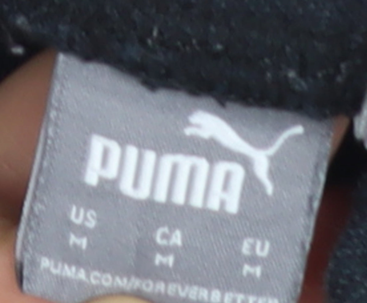 Puma Womens Black Jogger Trousers Size M Fleece Athletic Pants