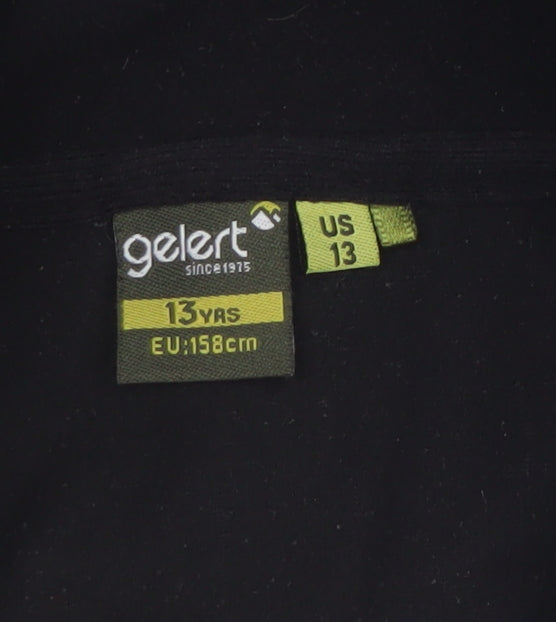 Additional view of Gelert boys’ black fleece 1/2 zip sweatshirt, size 13, years 158cm