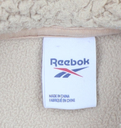 Reebok Men's Beige Fleece Pullover Hoodie Size S
