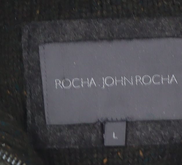 RJR.John Rocha Men’s Green 1/4 Zip Wool Blend Jumper L