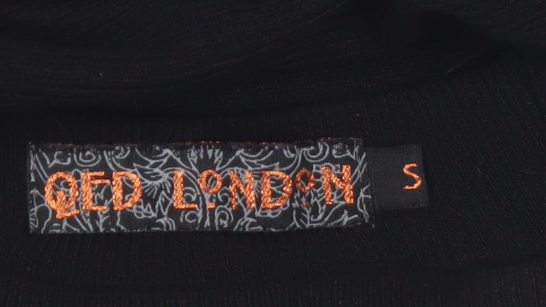 QED London Women's Black A-Line Knit Dress Size S