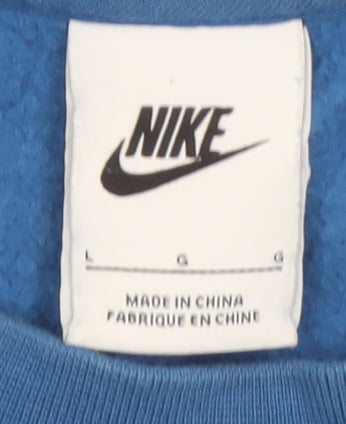 Nike Men's Blue Crew Neck Pullover Sweatshirt Size L