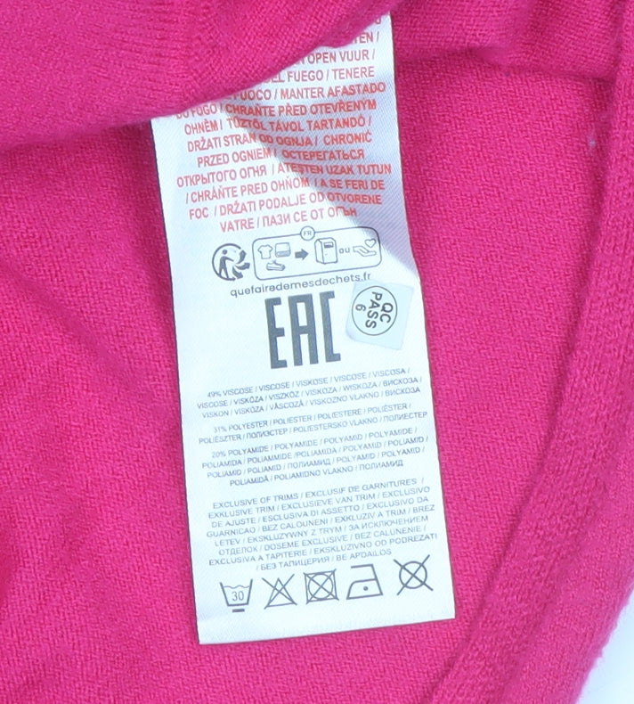 Amara Reya Women’s Pink Viscose Blend Batwing Jumper S/M