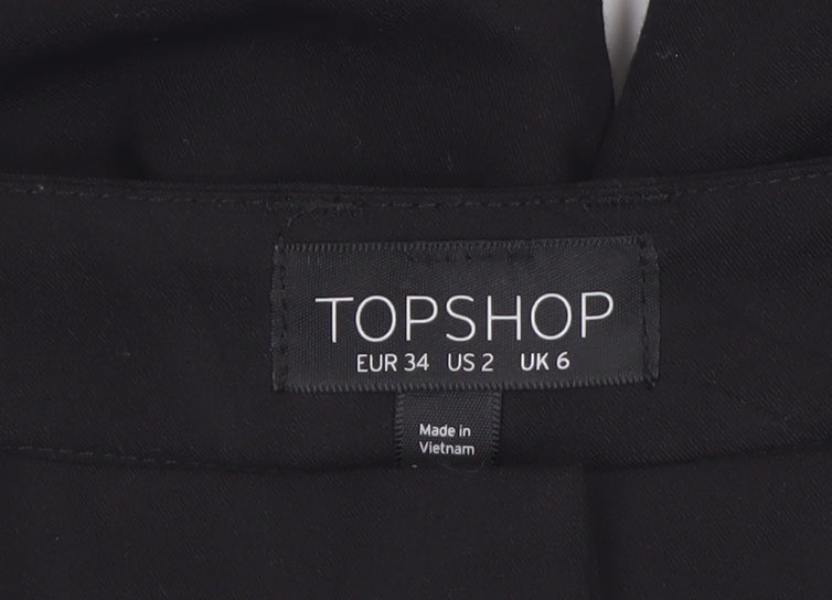 Topshop Women’s Black Slim Fit Tailored Trousers Size 6