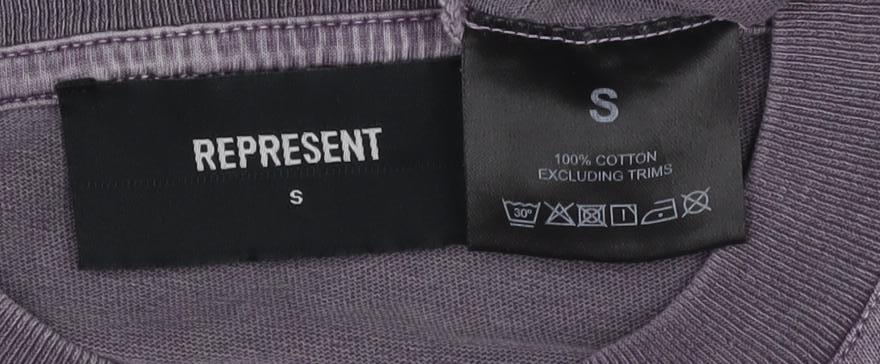 Represent Men's Purple Graphic Cotton T-Shirt Size S