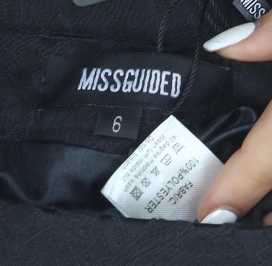 Missguided Women's Black Lace Hem Pencil Skirt Size 6