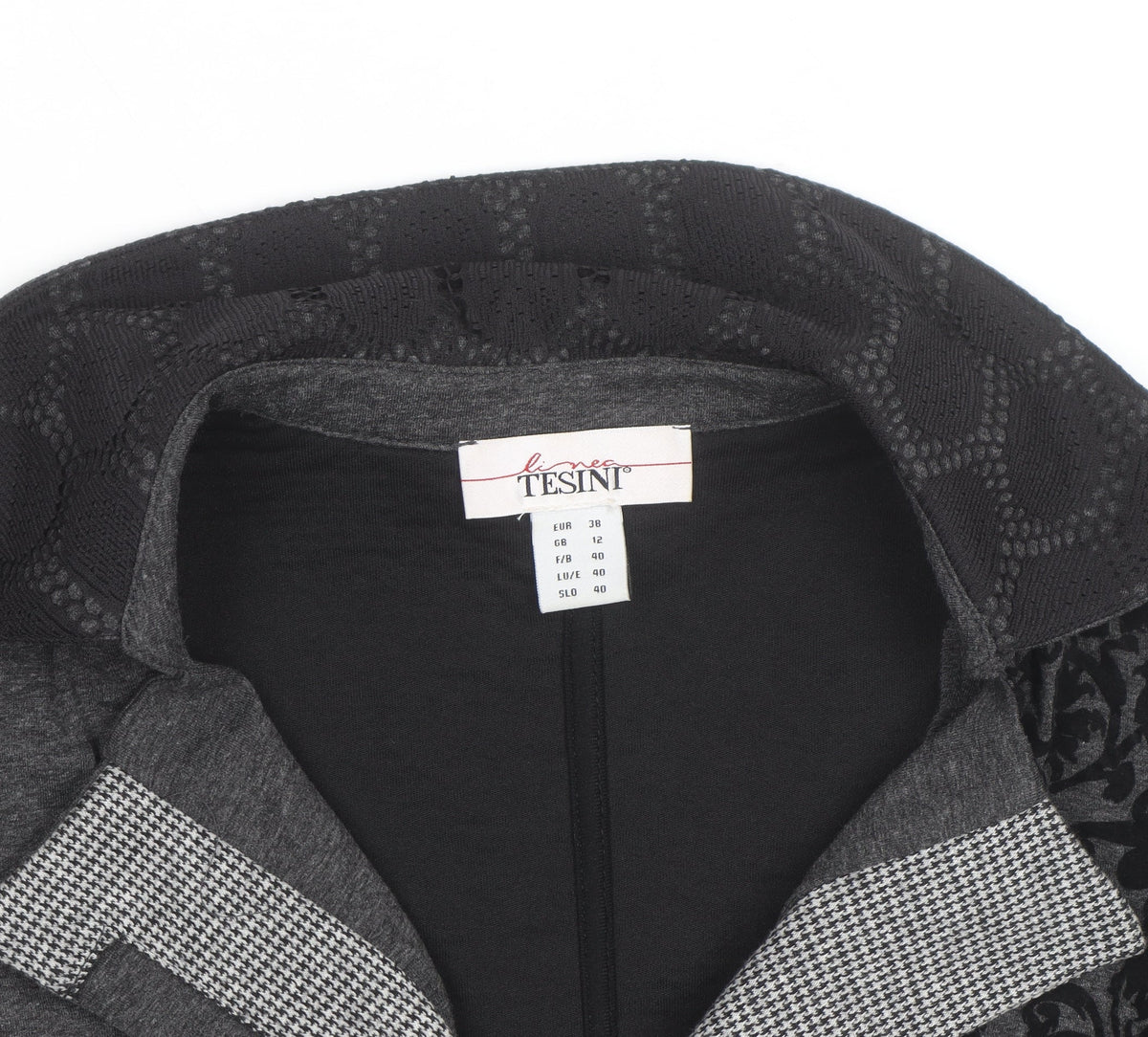 Linea Tesini Women's Grey Collared Button Cardigan Size 12