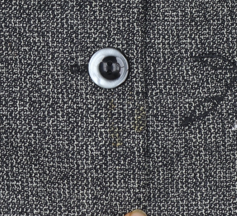 Conrad C Collection Grey Wool Embroidered Waistcoat Size 12 Women’s