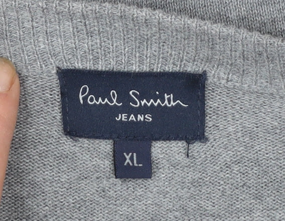 Paul Smith Men’s Grey Full Zip Cotton Jumper XL