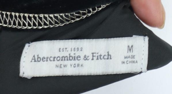 Abercrombie & Fitch Women's Black Velvet High Neck Sleeveless Tank Top M