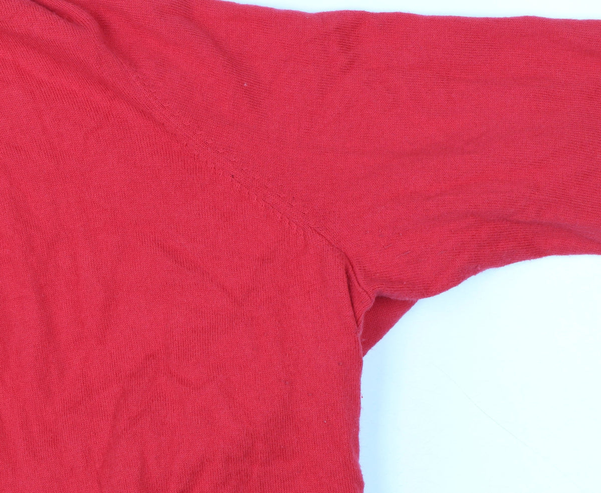 Additional view of Long Tall Sally Women Red Cardigan, size 22-24, Open Knit Pockets
