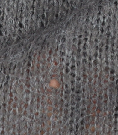 White Stuff Women's Grey Tunic Jumper Size 12 Beaded Knit Short Sleeve