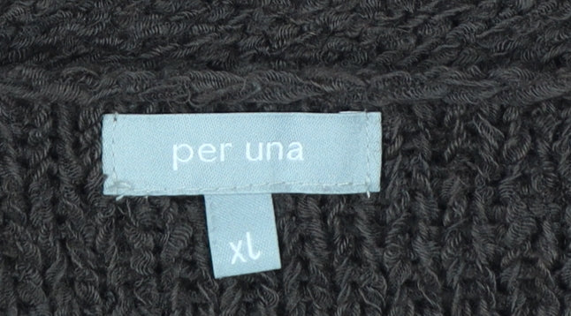 Marks & Spencer Per Una Women Brown XL Cardigan with Button Detail