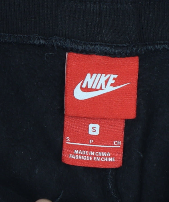 Nike Women's Black Jogger Sweatpants Small Fleece Tapered Fit