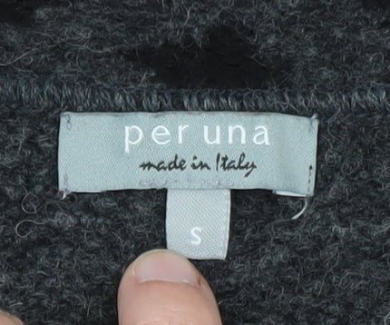 Marks & Spencer Per Una Grey Wool Blend Cardigan Women's S