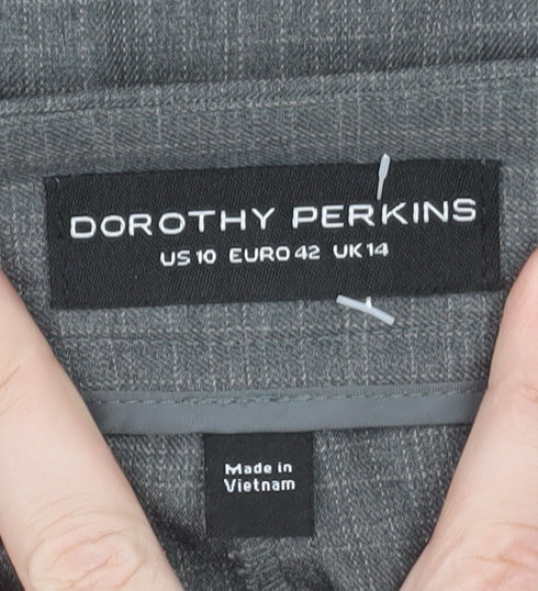 Dorothy Perkins Women’s Grey Paperbag Tapered Trousers UK 14