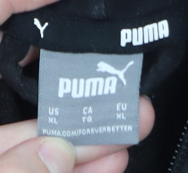 Brand and care label for Puma men’s black xl full zip hoodie sweatshirt