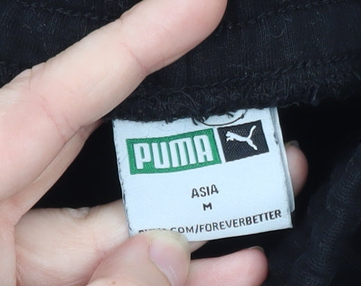 Puma Men’s Black Jogger Sweatpants Size S Tapered Fit