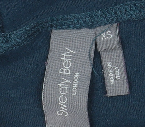 Sweaty Betty Womens Blue XS Pullover Hoodie Acrylic Cotton Blend