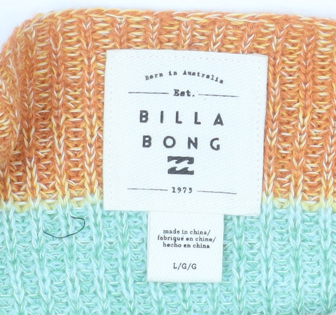 Billabong Womens Multicoloured Striped Knit Jumper Size L
