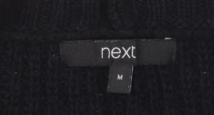 Next Women's Black Chunky V-Neck Knit Sleeveless Vest Jumper Size M