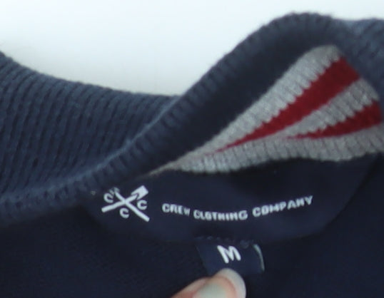 Additional view of Crew Clothing Men's Blue Cotton Full Zip Jumper, size M