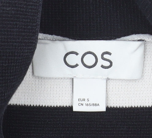 Additional view of COS women’s black stripe roll neck cotton jumper, size S
