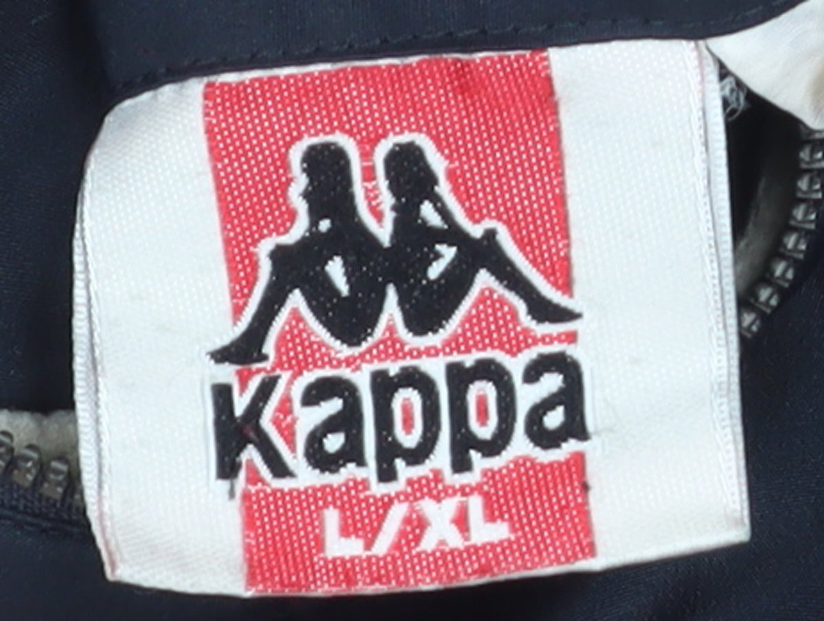 Kappa Men's Blue L Windbreaker Jacket Full Zip Lightweight Polyester