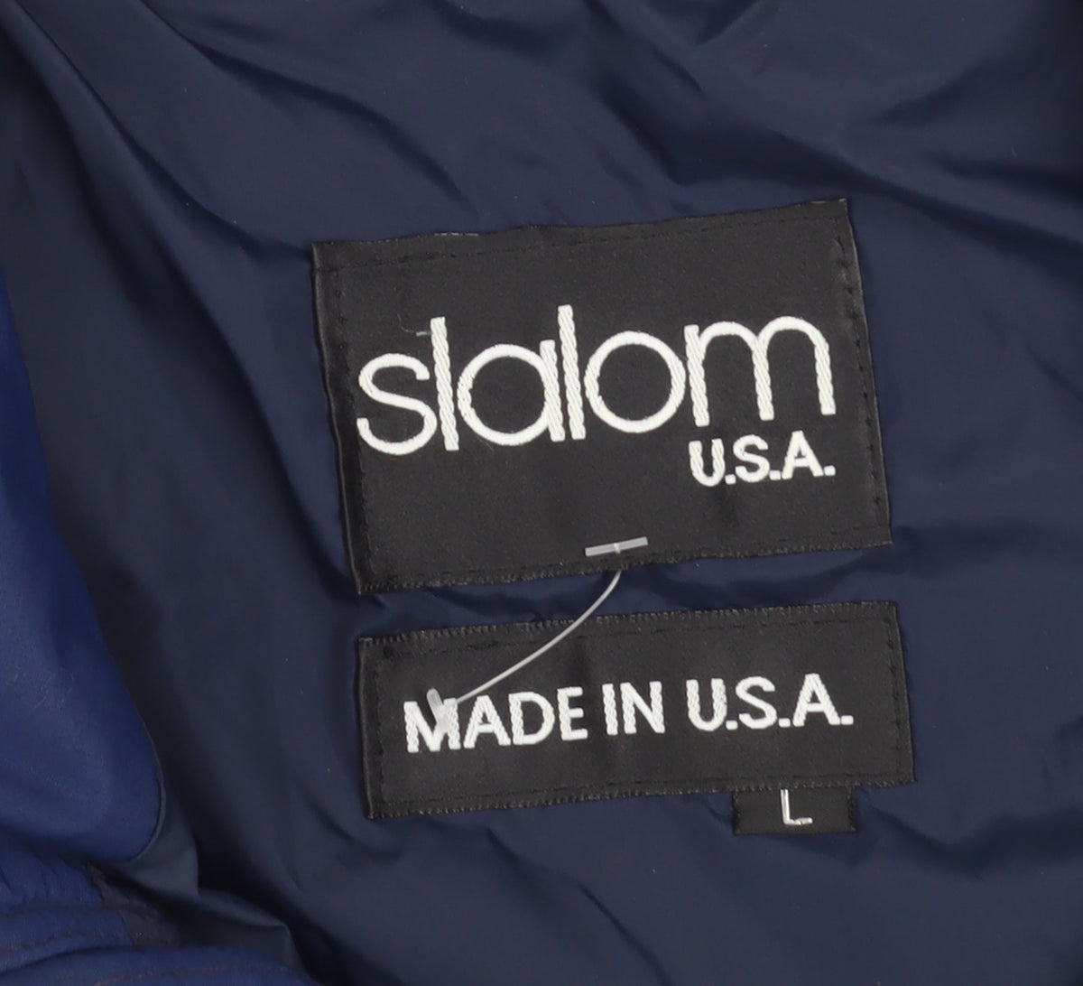 Slalom USA Men's Blue Puffer Jacket L Winter Ski Nylon