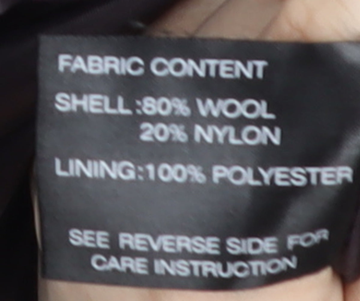Additional view of Gallery Women's Purple Wool Blend Mid-Length Overcoat M