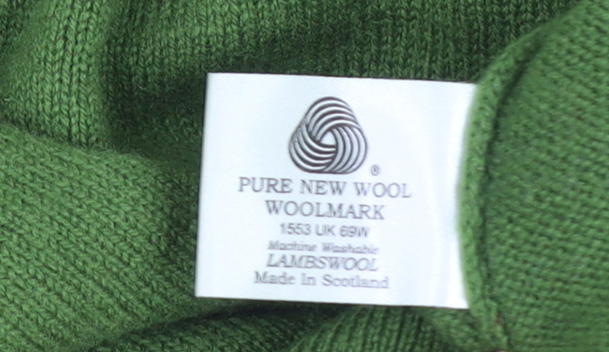 Callaway Men's Green Wool V-Neck Golf Jumper Size S