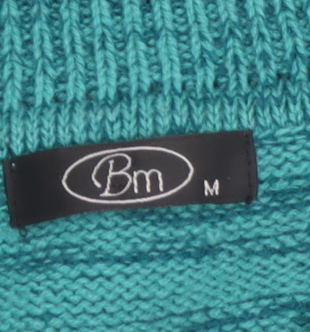 Bonmarché Womens Green Cowl Neck Cable Knit Jumper Size M