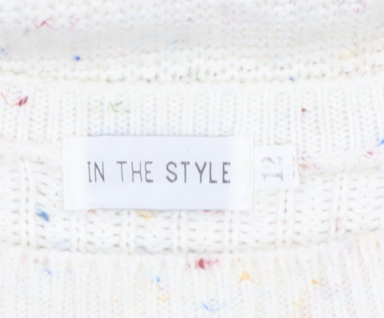 Additional view of In The Style Women's Ivory Chunky Knit jumper, size S