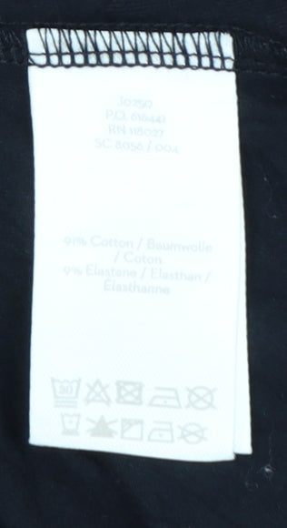 Boden Women’s Black 3/4 Sleeve Cotton Stretch Jersey Top UK 10