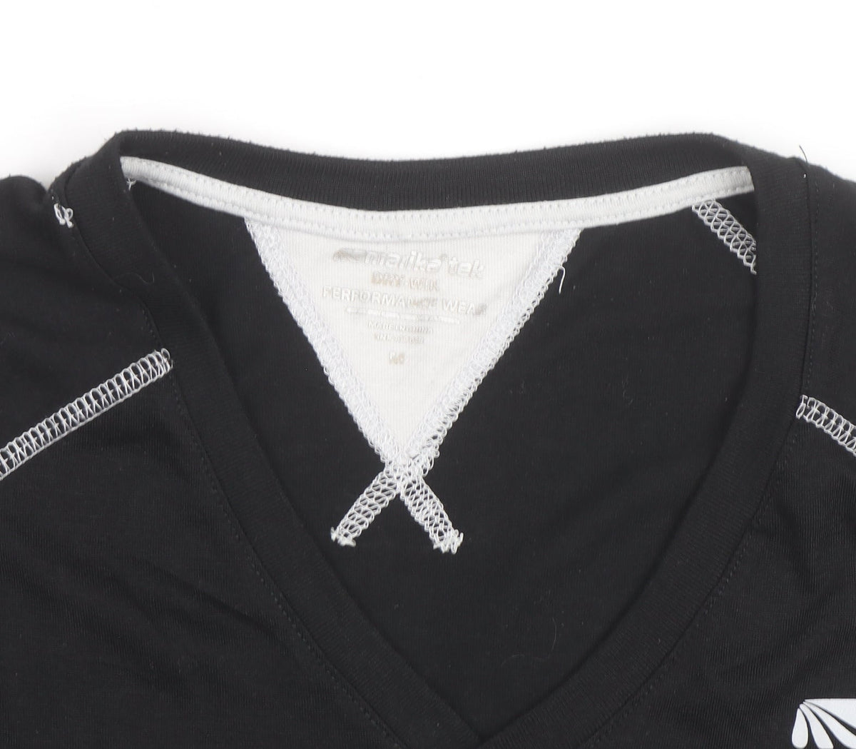 Trailtek Men's Black Short Sleeve V-Neck Sports T-Shirt Size M