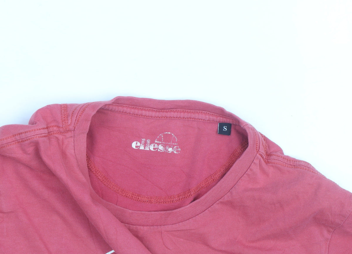 Additional view of Ellesse Men's Red Small Graphic Logo Sports T-Shirt