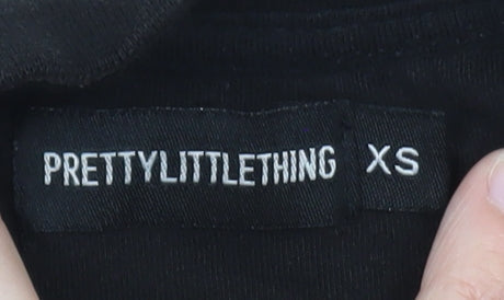 PRETTYLITTLETHING Women’s Black XS Basic Cotton T-Shirt
