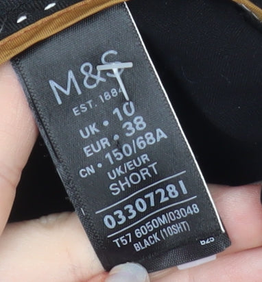 Marks & Spencer Women’s Black Size 10 Slim Fit Stretch Trousers