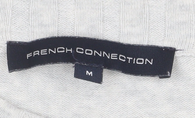 Additional view of French Connection women’s grey white cotton jumper m bow detail