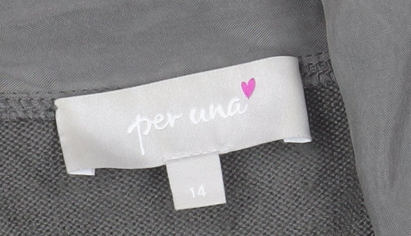 Marks & Spencer Per Una Women Grey Size 14 Open Cardigan