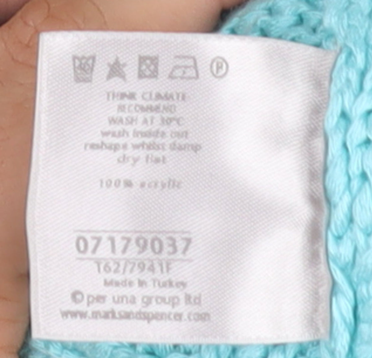 Marks & Spencer Women Blue Cardigan L Knit Acrylic 3/4 Sleeve