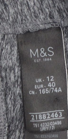 Marks & Spencer Womens Grey Leggings Size 12 Activewear Trousers